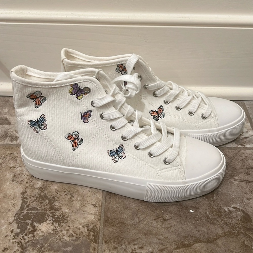 White Butterfly Sneakers